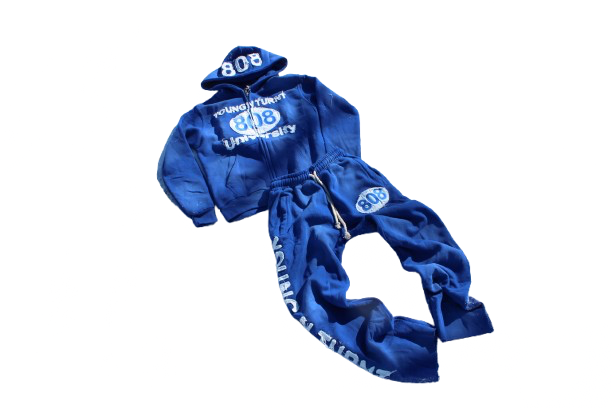 BLUE YOUNG N TURNT UNIVERSITY JUMPSUITS